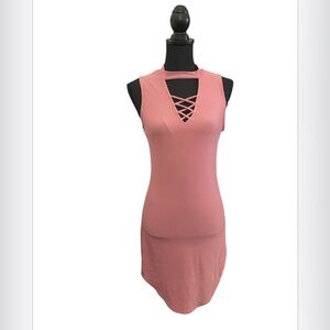 Women’s Derek Heart Tank Dress, Rose Pink, Size Medium